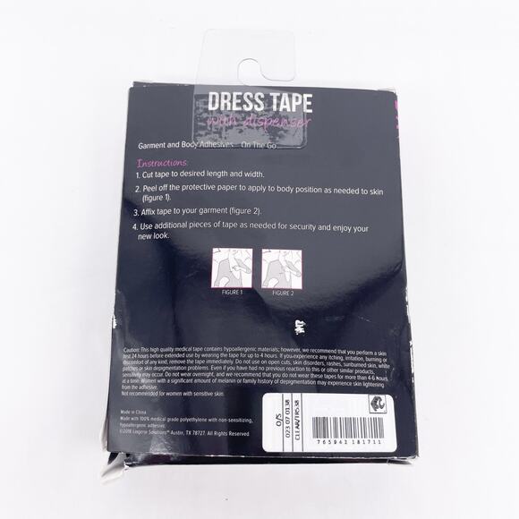 Fashion Forms Women's OS Clear Dress Tape With Dispenser Lingerie Solutions - Picture 2 of 4